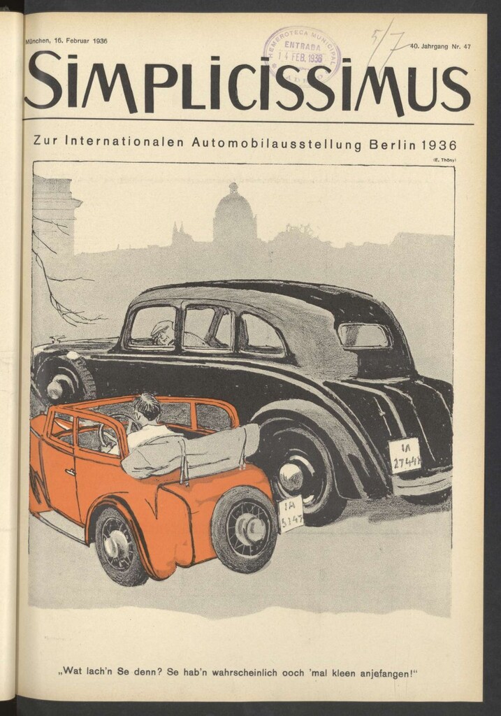Miniatura de Simplicissimus. 16, Februar 1936