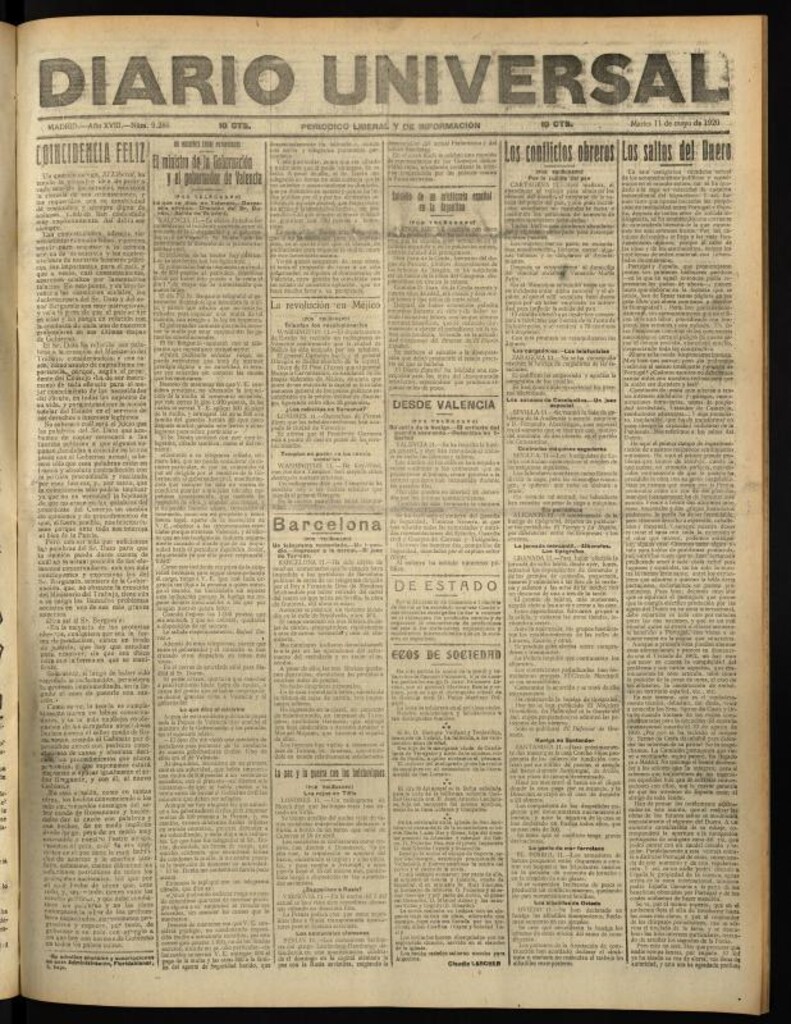 Miniatura de Diario Universal del 11 de mayo de 1920