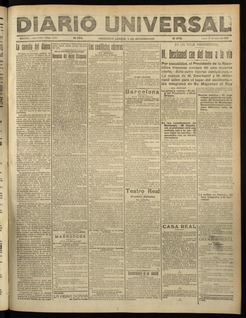 Miniatura de Diario Universal del 24 de mayo de 1920