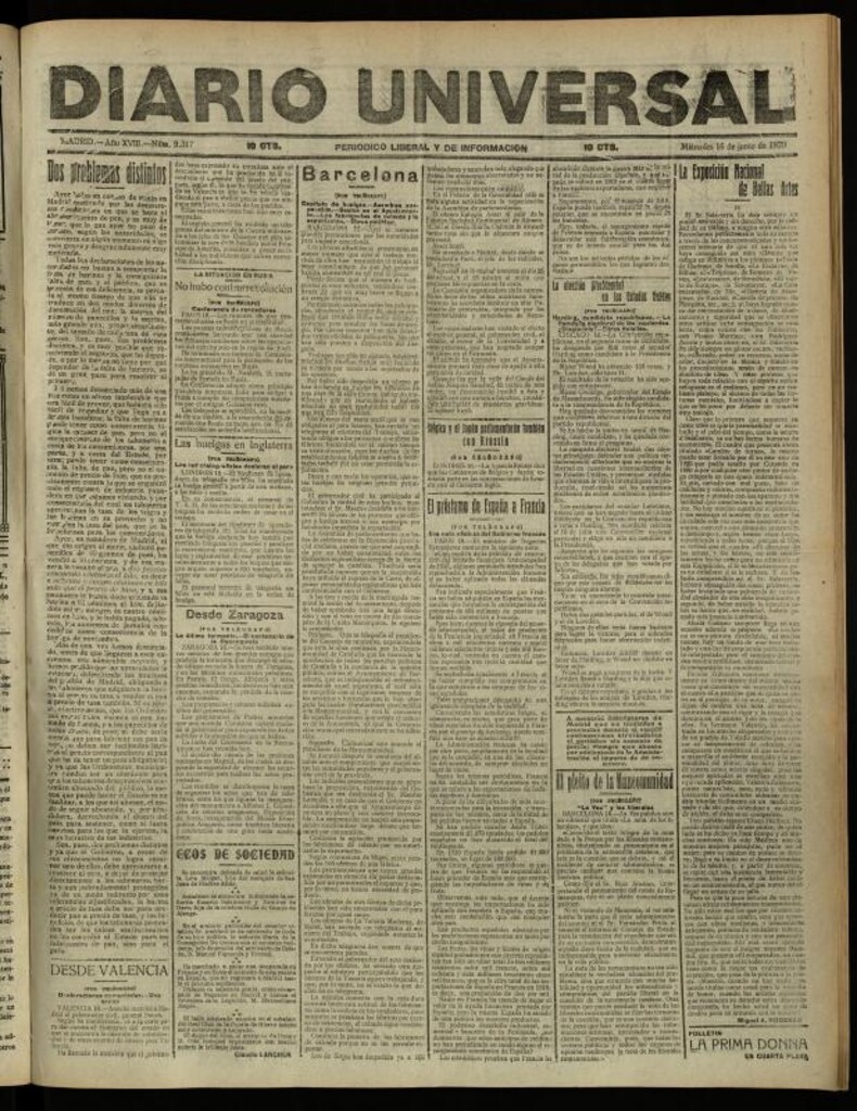 Miniatura de Diario Universal del 16 de junio de 1920