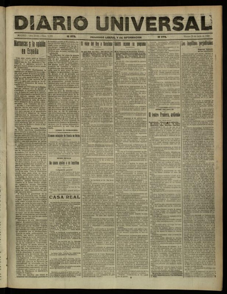 Miniatura de Diario Universal del 25 de junio de 1920
