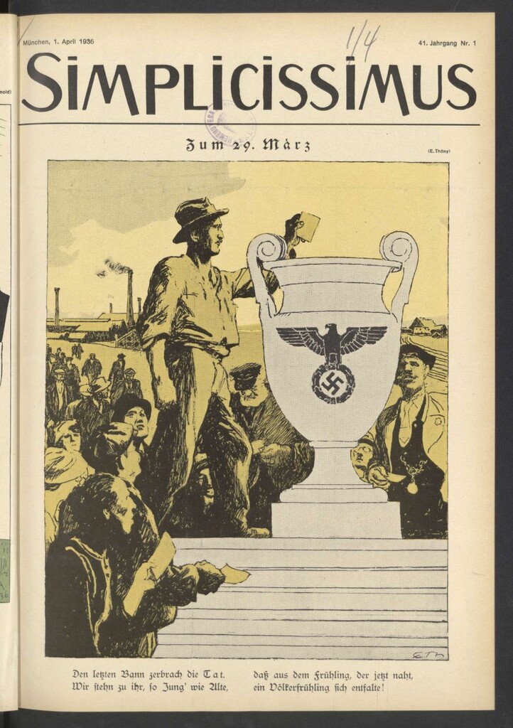 Miniatura de Simplicissimus. 1, April 1936