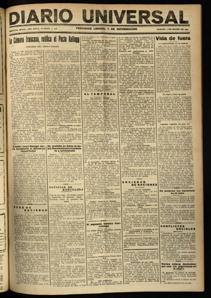 Miniatura de Diario Universal del 2 de marzo de 1929