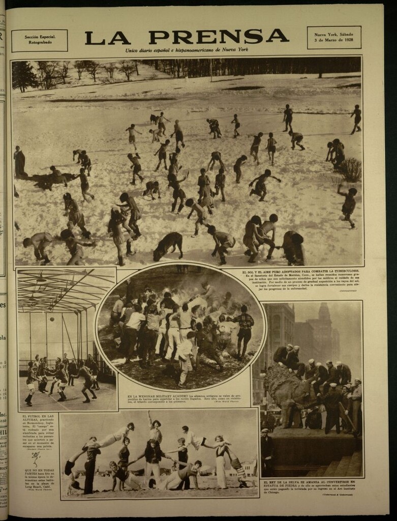 Miniatura de La Prensa: único diario español e hispano americano en Nueva York, del 3 de marzo de 1928, sesión especial retrograbado