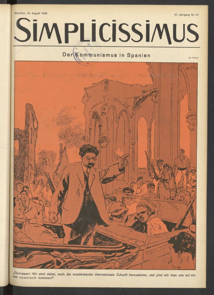 Miniatura de Simplicissimus. 16, August 1936