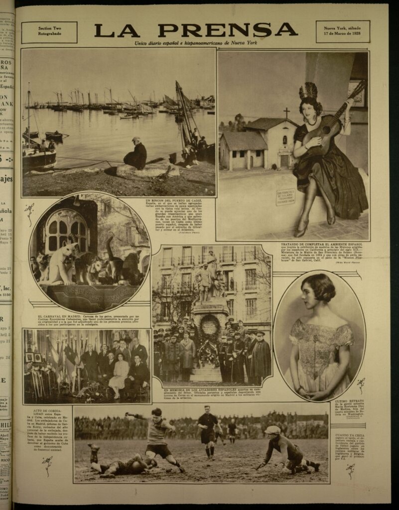 Miniatura de La Prensa: único diario español e hispano americano en Nueva York, del 17 de marzo de 1928, sesión especial retrograbado