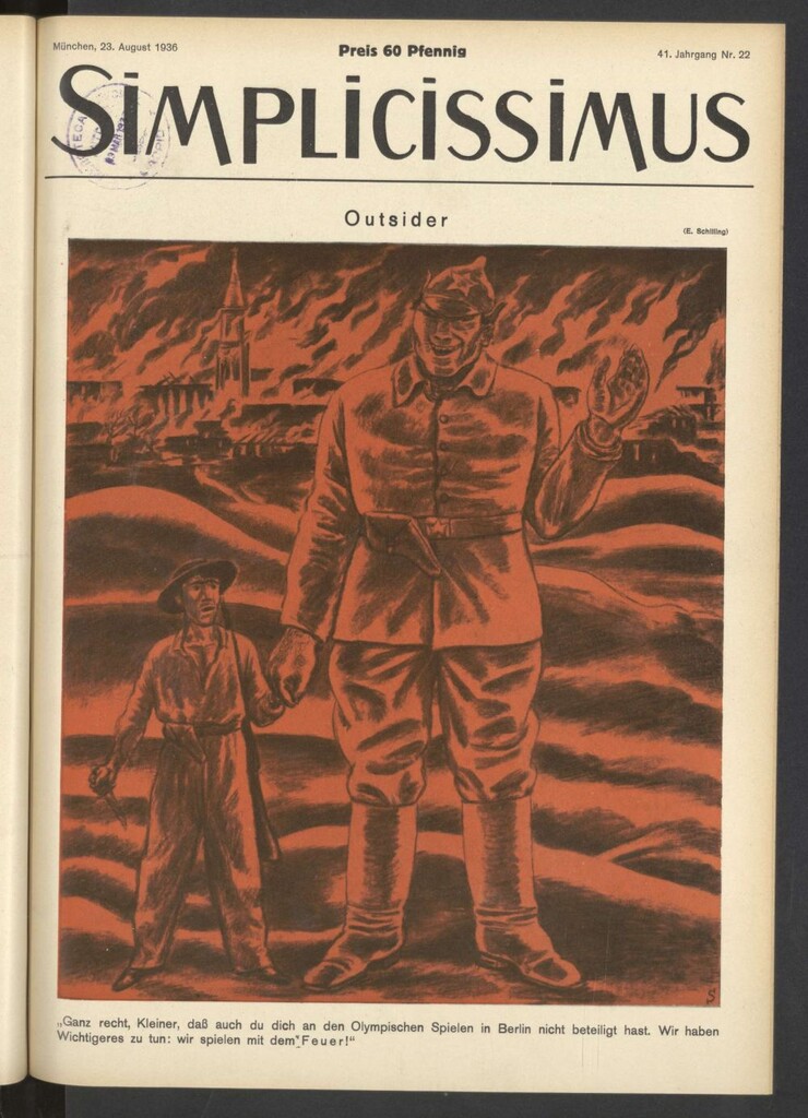 Miniatura de Simplicissimus. 23, August 1936