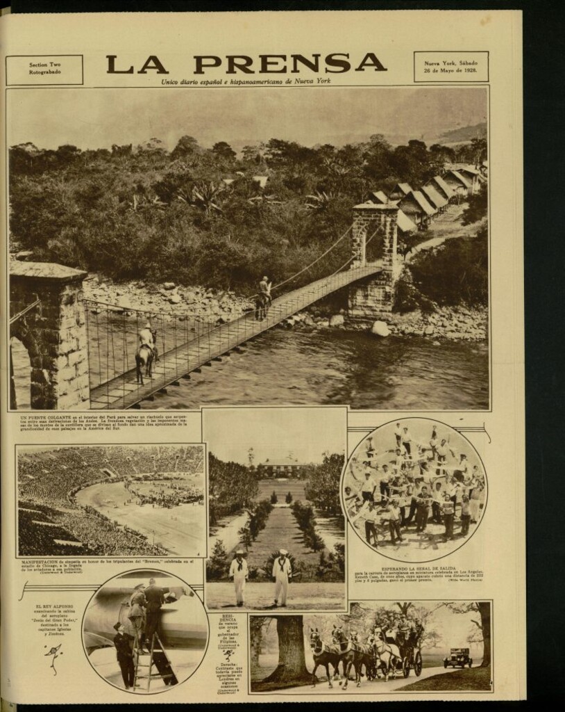 Miniatura de La Prensa: único diario español e hispano americano en Nueva York, del 26 de mayo de 1928, sesión especial retrograbado