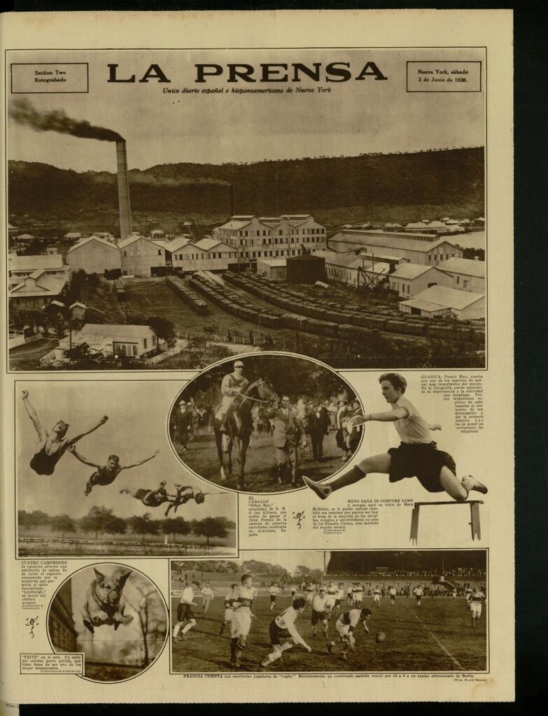 Miniatura de La Prensa: único diario español e hispano americano en Nueva York, del 2 de junio de 1928,sesión especial retrograbado