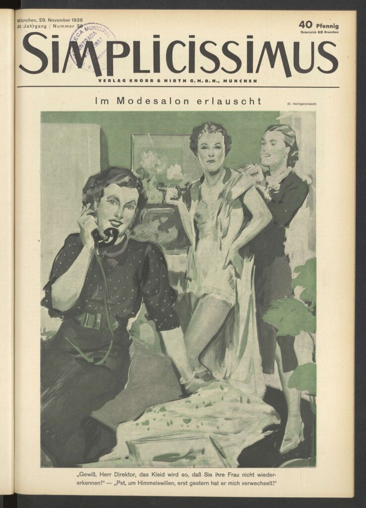 Miniatura de Simplicissimus. 29, November 1936