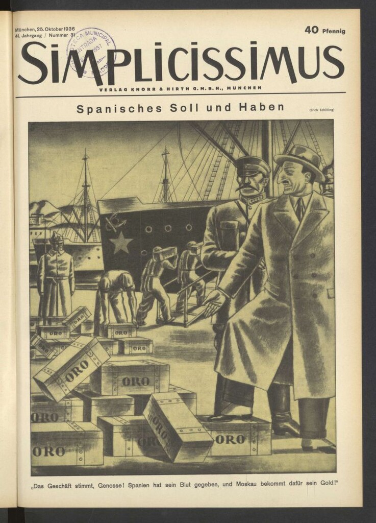 Miniatura de Simplicissimus. 25 Oktober 1936