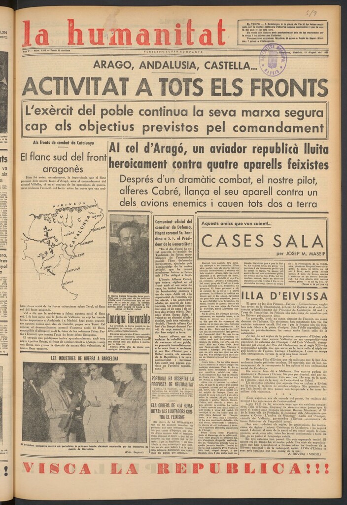 Miniatura de La Humanitat del 15 de agosto de 1936