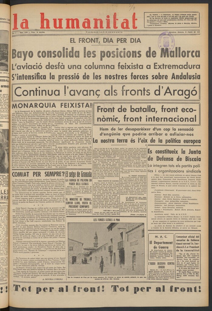 Miniatura de La Humanitat del 19 de agosto de 1936