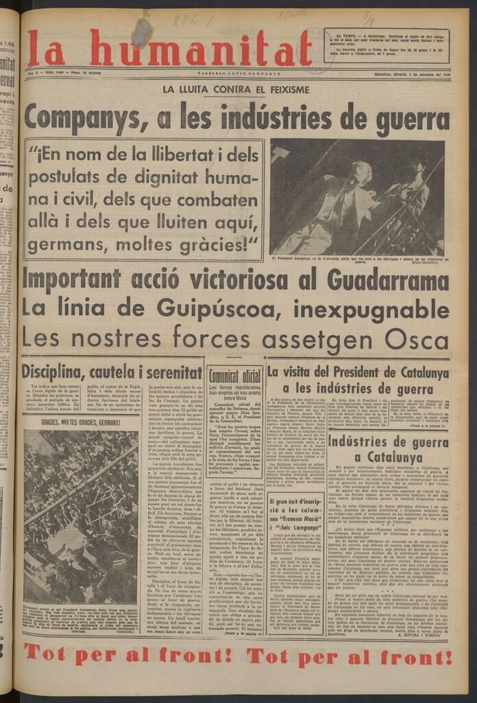 Miniatura de La Humanitat del 1 de septiembre de 1936