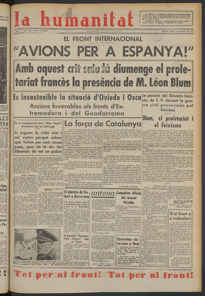 Miniatura de La Humanitat del 8 de septiembre de 1936