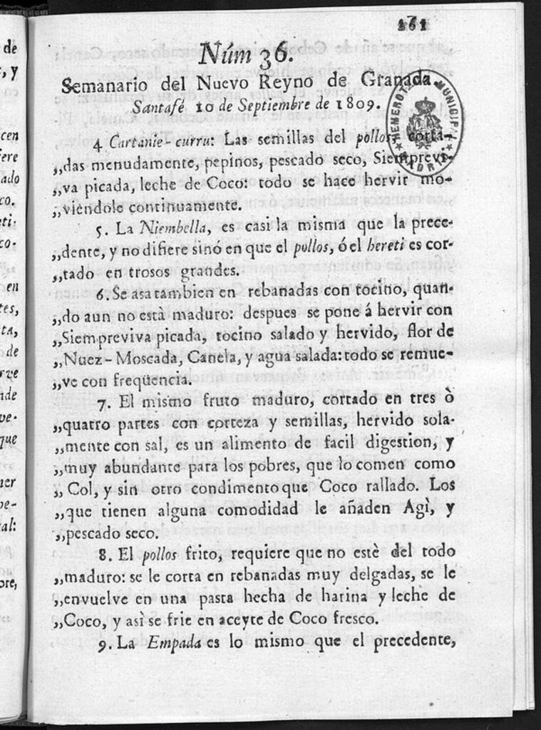 Miniatura de Semanario del Nuevo Reyno de Granada, Núm. 36.