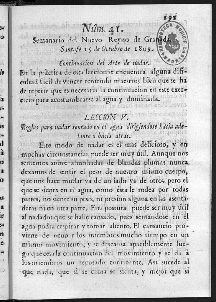 Miniatura de Semanario del Nuevo Reyno de Granada, Núm. 41.
