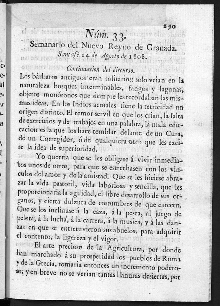 Miniatura de Semanario del Nuevo Reyno de Granada, Núm. 33.