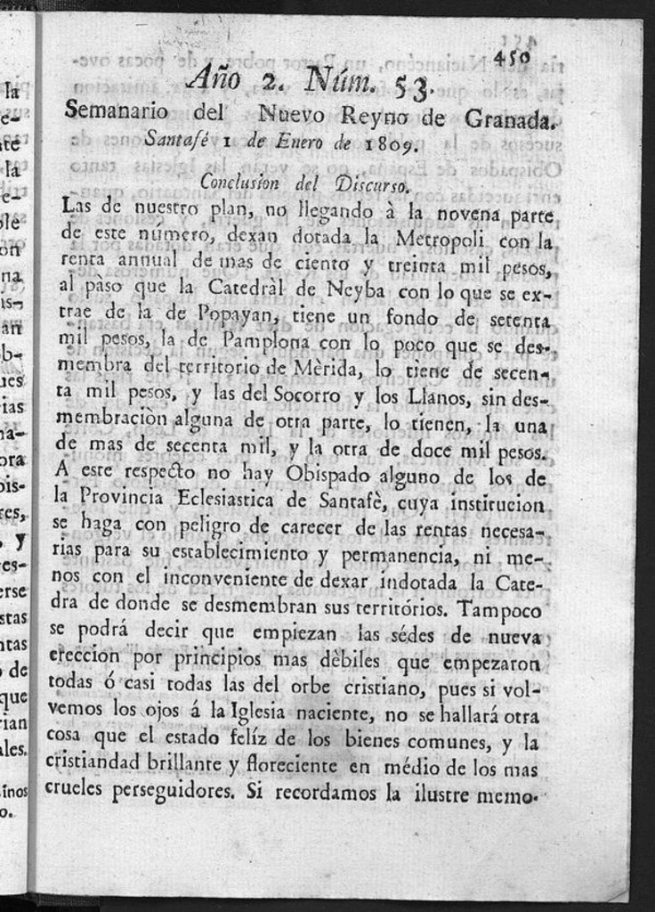 Miniatura de Semanario del Nuevo Reyno de Granada, Núm. 53.