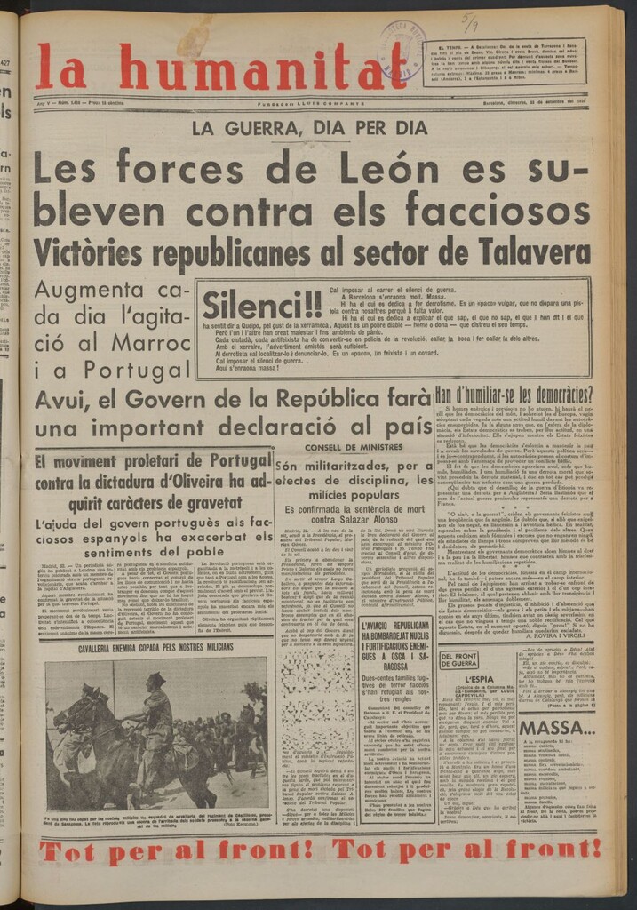 Miniatura de La Humanitat del 23 de septiembre de 1936