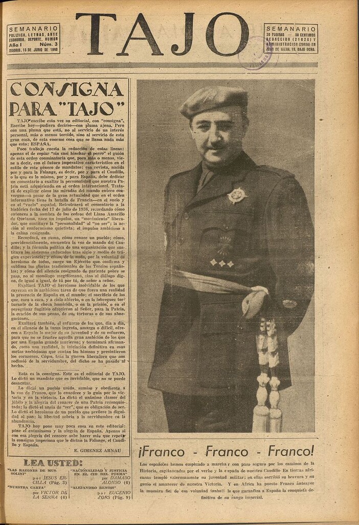 Miniatura de Tajo, 15 de junio de 1940