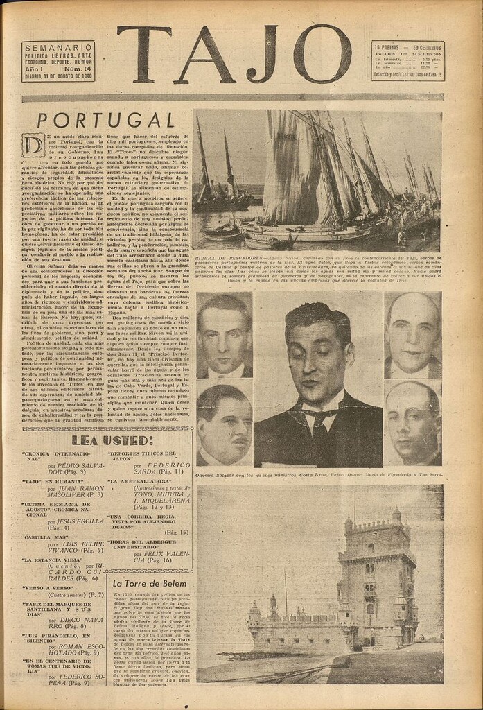Miniatura de Tajo, 31 de agosto de 1940