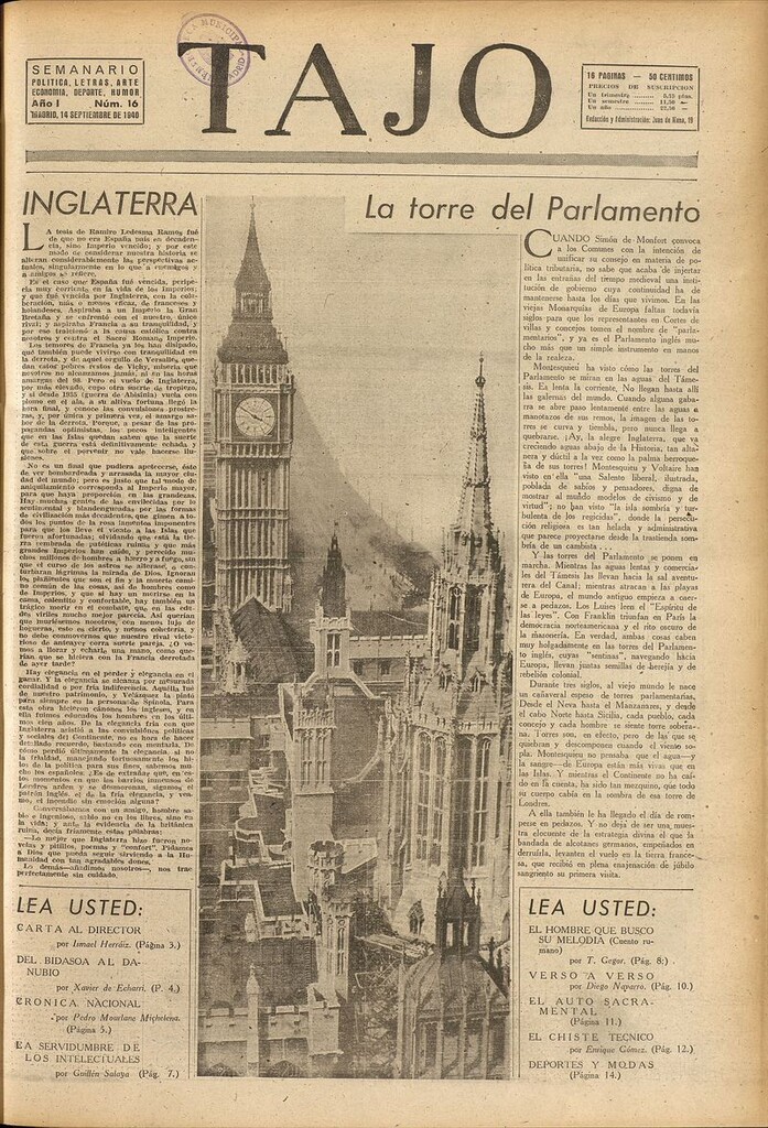 Miniatura de Tajo, 14 de septiembre de 1940