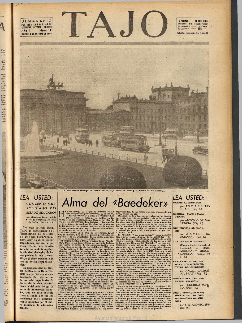Miniatura de Tajo, 5 de octubre de 1940