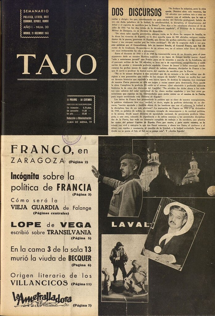 Miniatura de Tajo, 21 de diciembre de 1940