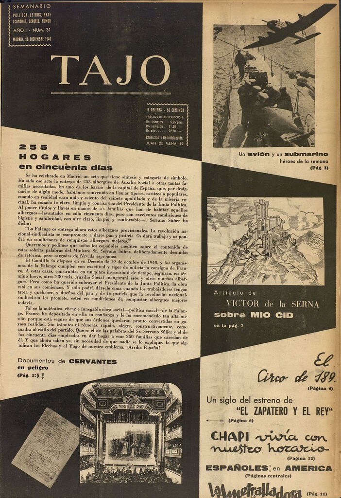 Miniatura de Tajo, 28 de diciembre de 1940
