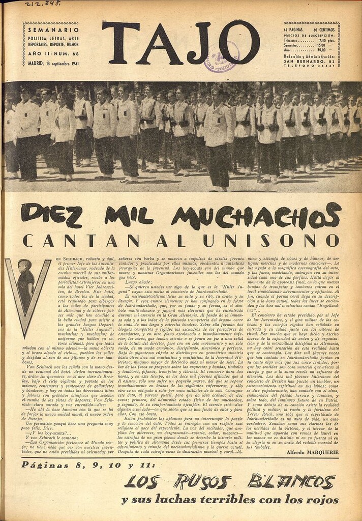 Miniatura de Tajo, 13 de septiembre de 1941