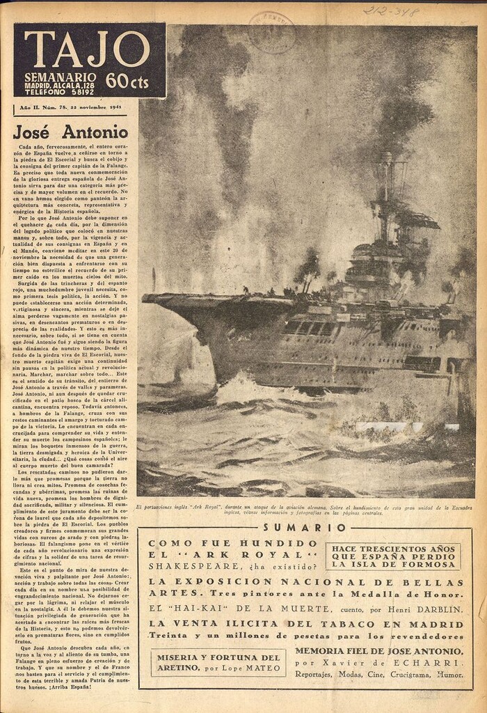 Miniatura de Tajo, 22 de noviembre de 1941