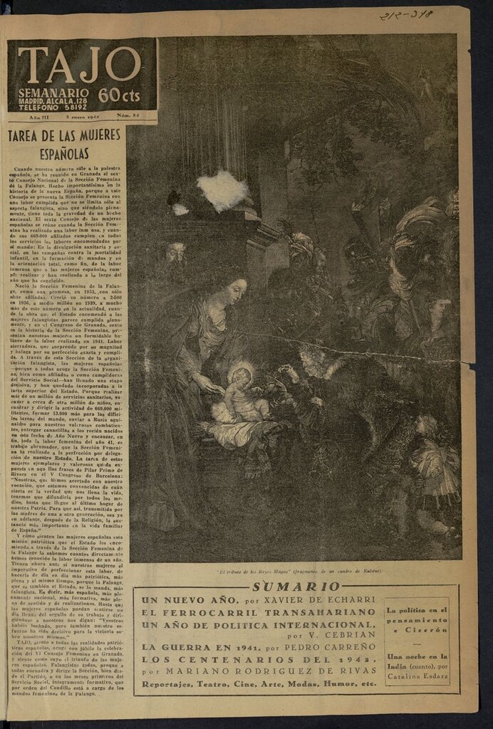 Miniatura de Tajo, 3 de enero de 1942