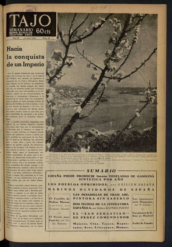 Miniatura de Tajo, 24 de enero de 1942