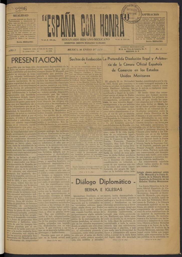 Miniatura de España con Honra