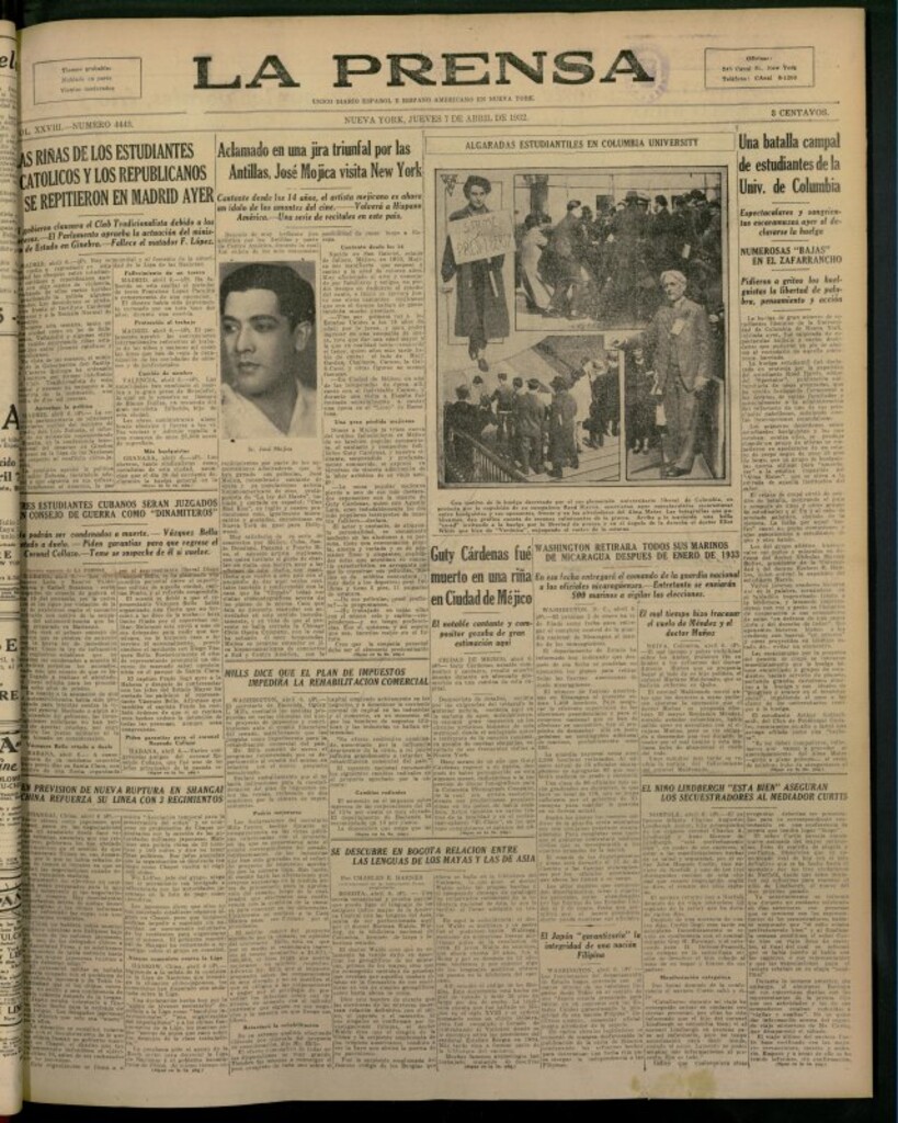Miniatura de La Prensa: único diario español e hispano americano en Nueva York del 7 de abril de 1932, nº 4443