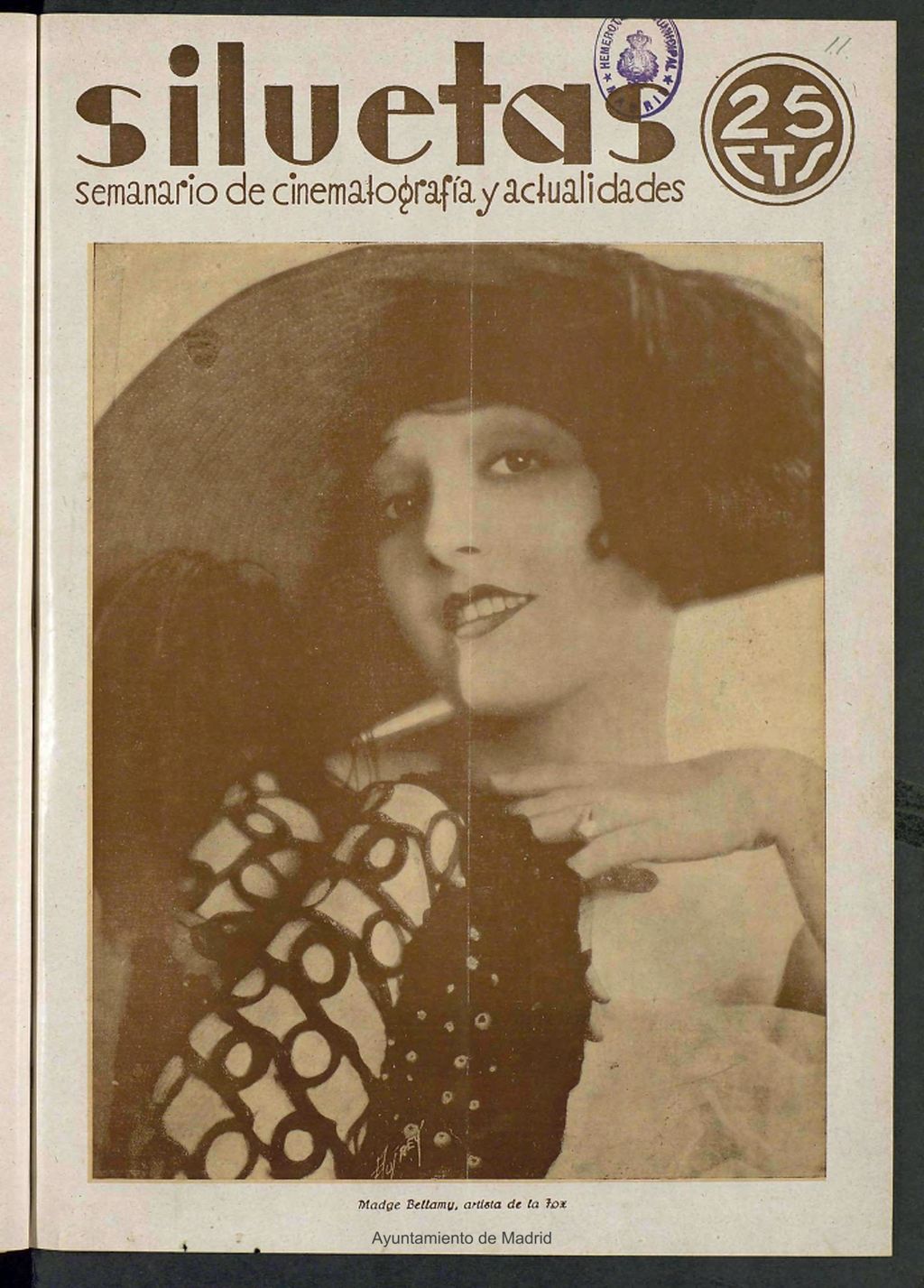 Miniatura de Siluetas: semanario español de cinematografía del 15 de marzo de 1930. Número 11