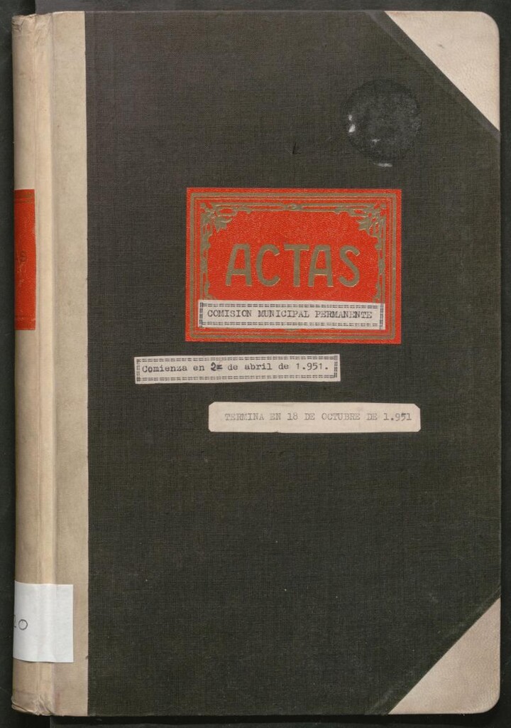 Miniatura de Actas y acuerdos del ayuntamiento de Fuencarral de 1951. Libro 720.