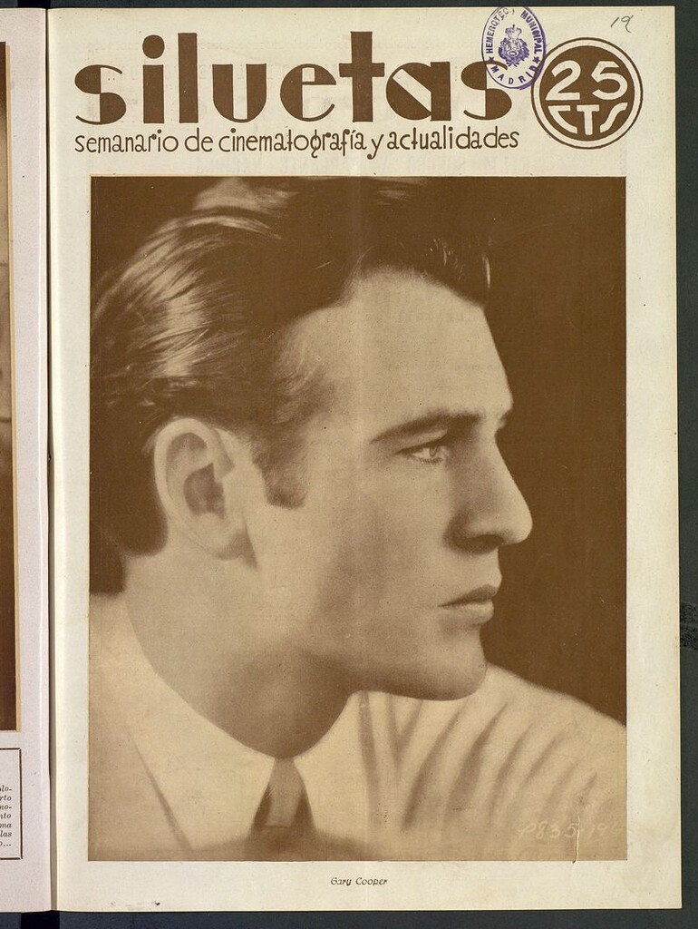 Miniatura de Siluetas: semanario español de cinematografía del 22 de marzo de 1930. Número 12