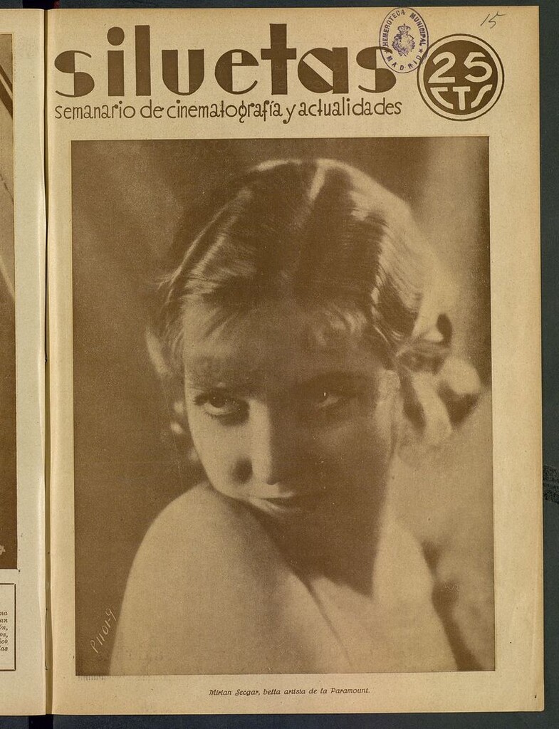 Miniatura de Siluetas: semanario español de cinematografía del 12 de abril de 1930. Número 15