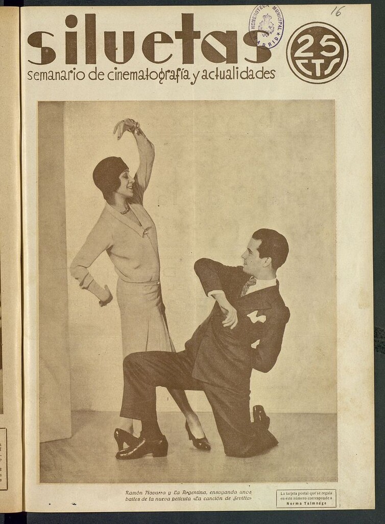Miniatura de Siluetas: semanario español de cinematografía del 19 de abril de 1930. Número 16