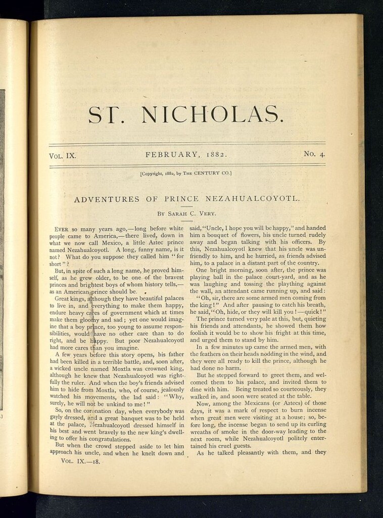Miniatura de Saint Nicholas : scribner´s illustrated magazine for girls and boys del mes de febrero de 1882, nº 4