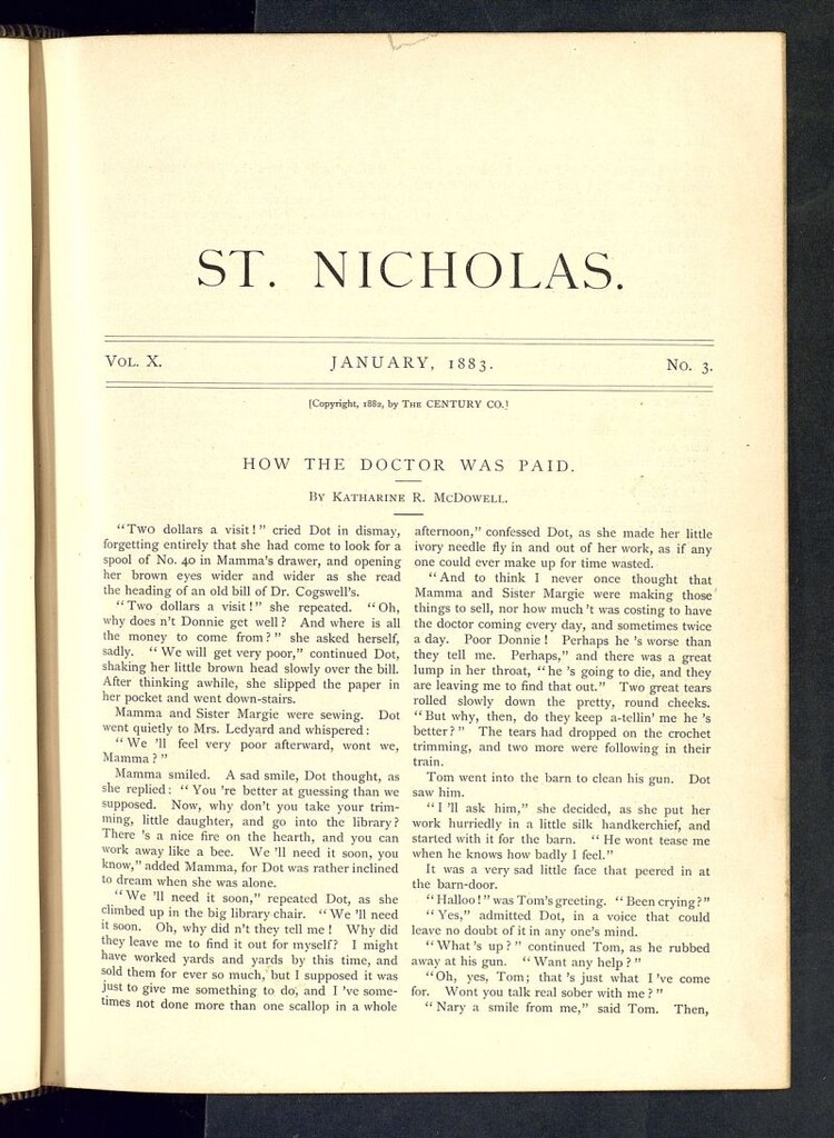 Miniatura de Saint Nicholas : scribner´s illustrated magazine for girls and boys del mes de enero de 1883, nº 3