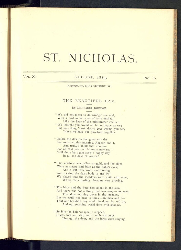 Miniatura de Saint Nicholas : scribner´s illustrated magazine for girls and boys del mes de agosto de 1883, nº 10