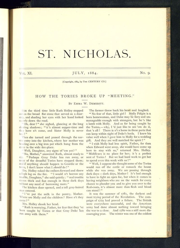 Miniatura de Saint Nicholas : scribner´s illustrated magazine for girls and boys del mes de julio de 1884, nº 9