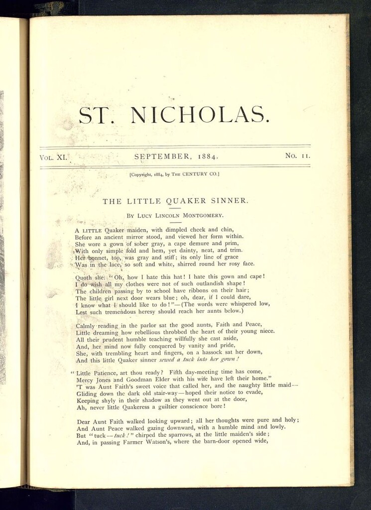 Miniatura de Saint Nicholas : scribner´s illustrated magazine for girls and boys del mes de septiembre de 1884, nº 11