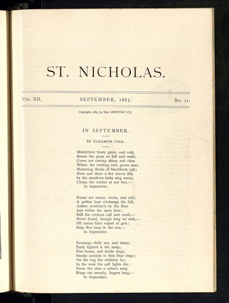 Miniatura de Saint Nicholas : scribner´s illustrated magazine for girls and boys del mes de septiembre de 1885, nº 11