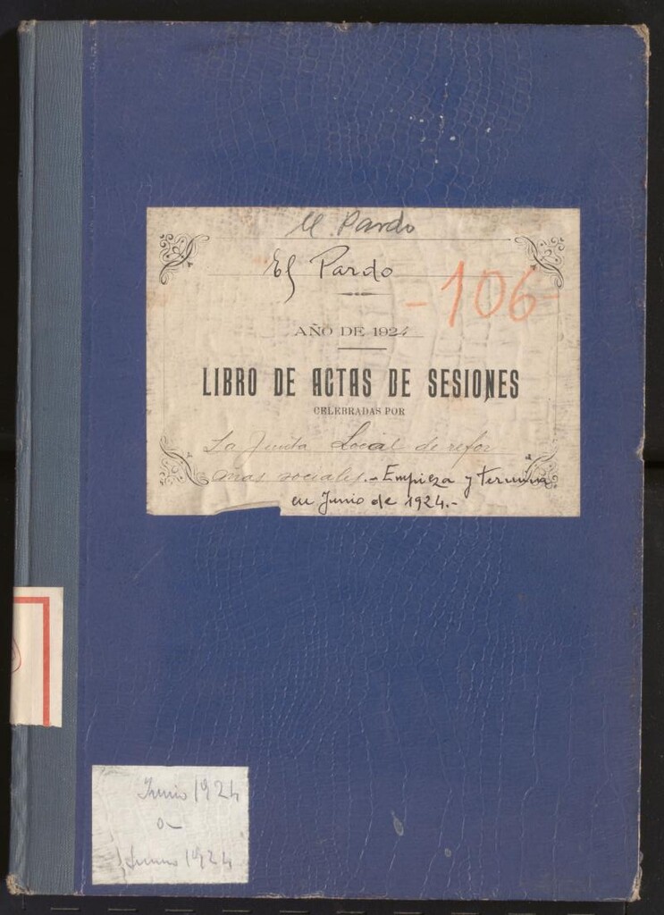 Miniatura de Actas y acuerdos del ayuntamiento de El Pardo de 1924. Libro 280.