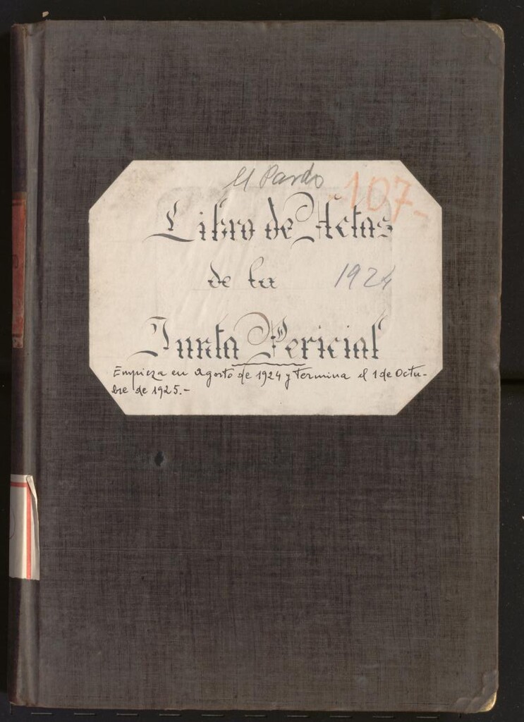 Miniatura de Actas y acuerdos del ayuntamiento de El Pardo de 1924-1925. Libro 281.