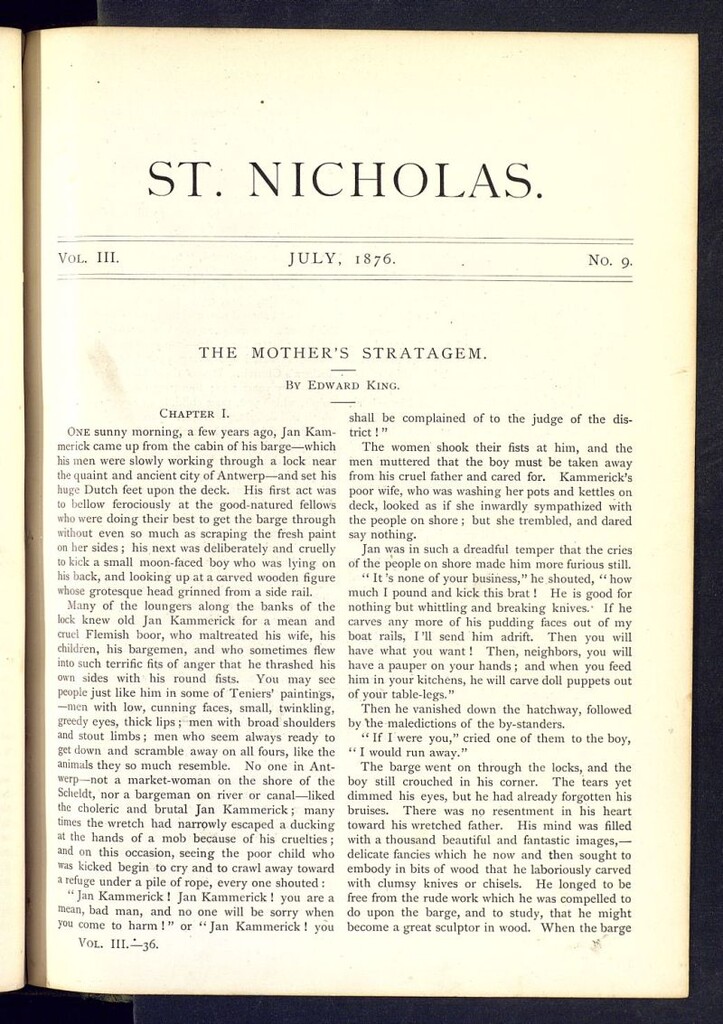 Miniatura de Saint Nicholas : scribner´s illustrated magazine for girls and boys de julio de 1876, nº 9